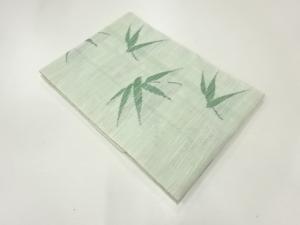 未使用品　紗 竹笹模様織出し名古屋帯